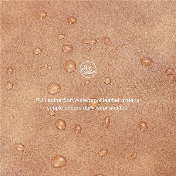 Women Faux Leather Crossbody Bag Khaki - Picture 4 of 5